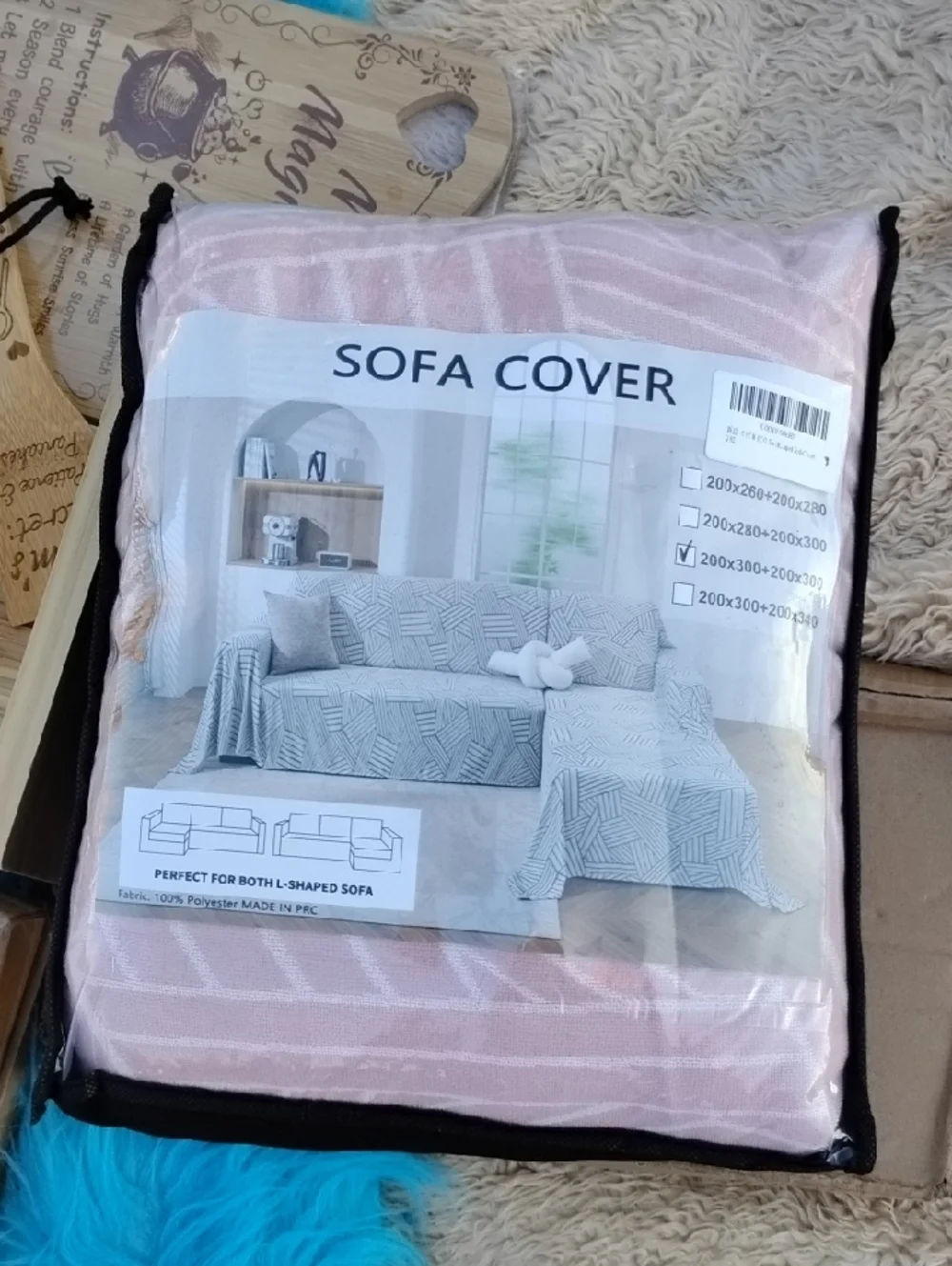 Brand New Sofa Cover - Pink N White Striped Design